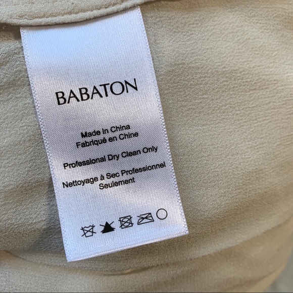 Babaton 100% Silk Alexander Blouse Bone Size medium NWT - Picture 9 of 10